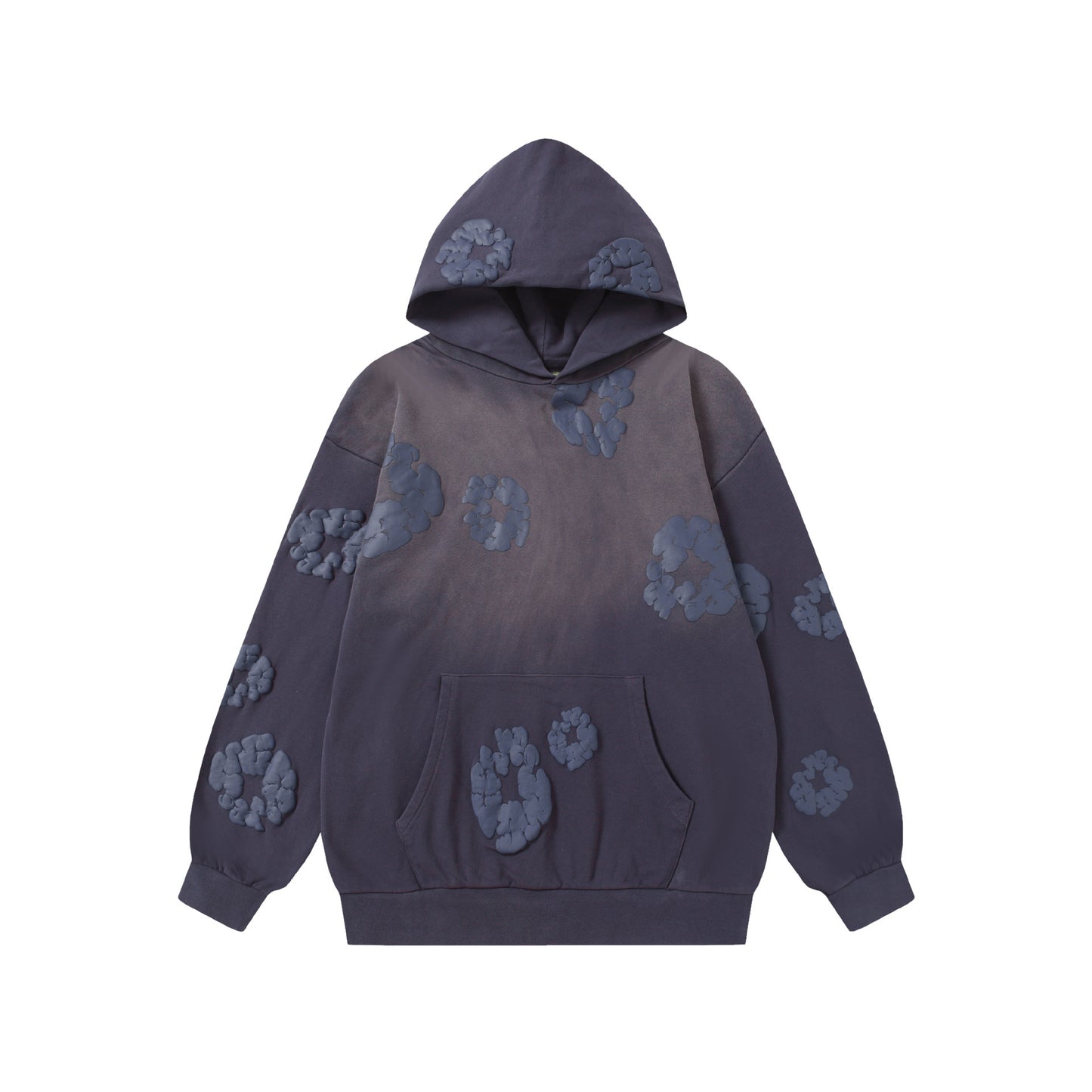 Kapok Foam Hoodie Unisex High Street Washed Terry Heavyweight Sweatshirt Set