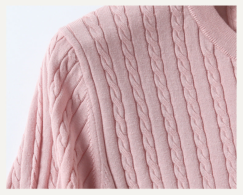 Miu Series Spring and Summer round Neck Embroidered Ruff Pony Fashion Simple Knitwear Female Tn2258 Fashion All-Matching