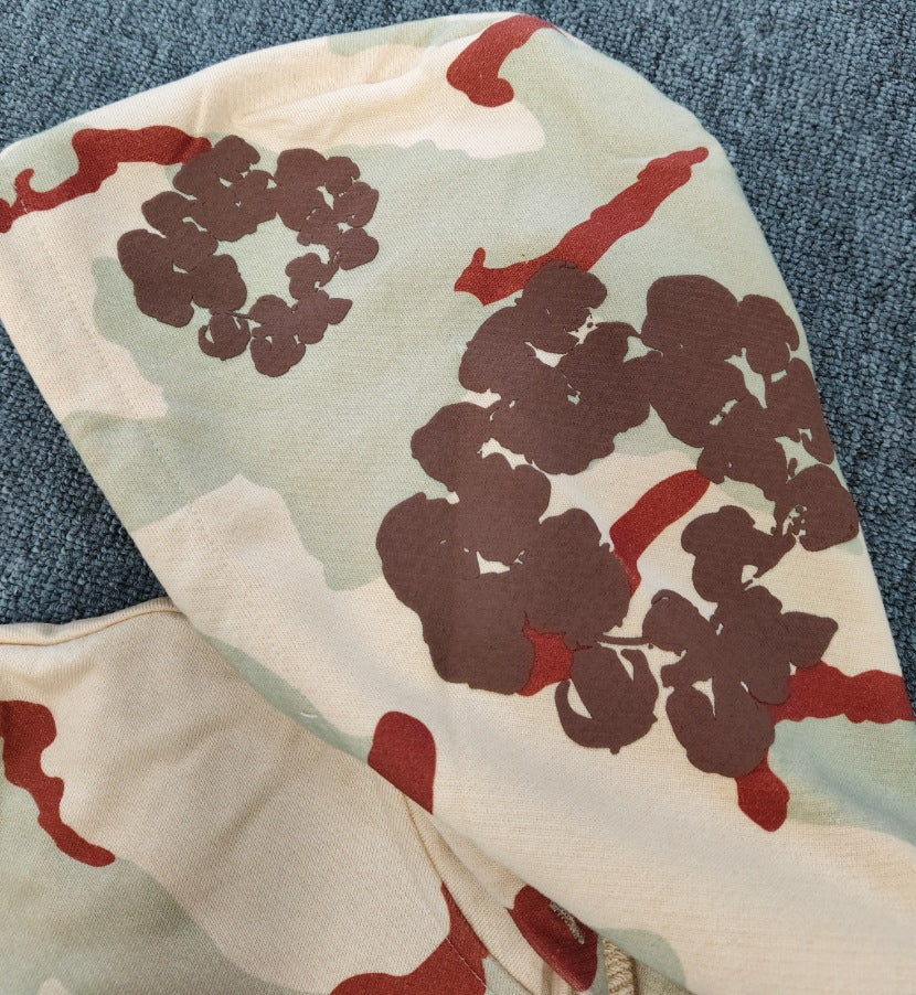 DENIM TEARS Gemstone Kapok Hoodie Trendy Brand Casual Zipper Jacket Hooded Sweatshirt