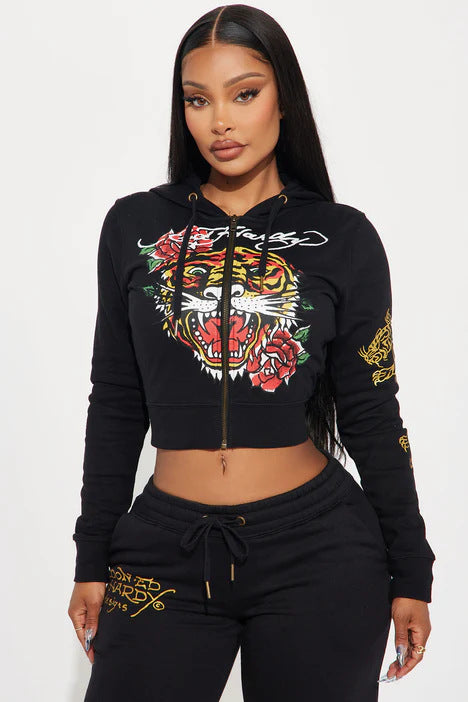 2025 European and American Women's Clothing Spring and Autumn Fashion Outdoor Casual Street Positioning Printing Sweatshirt and Sweatpants Suit
