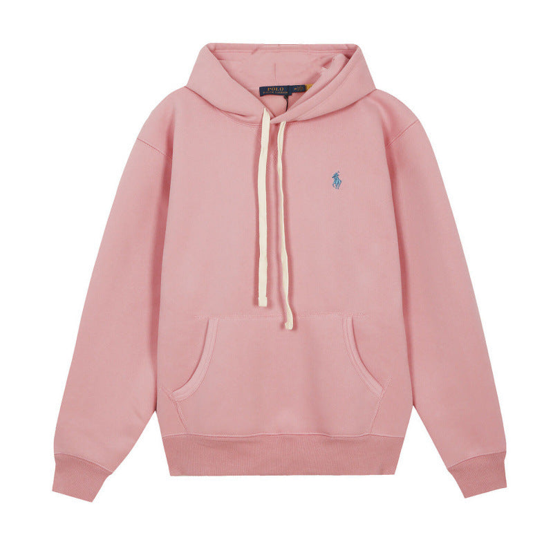RL Raffy Pony Logo Hoodie Women Pure Cotton Heavy Pullover Embroidered Hoodie Men Autumn Winter Couple Long Sleeve Hoodie