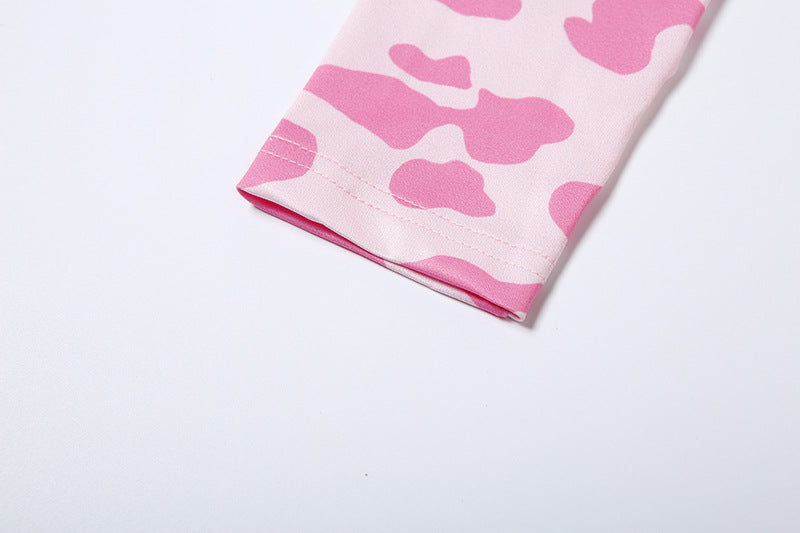 2025 Autumn Women's New Fashion Hooded Camouflage Print Long Sleeve Sports Trendy Slim Fit Long Pants Two-Piece Set