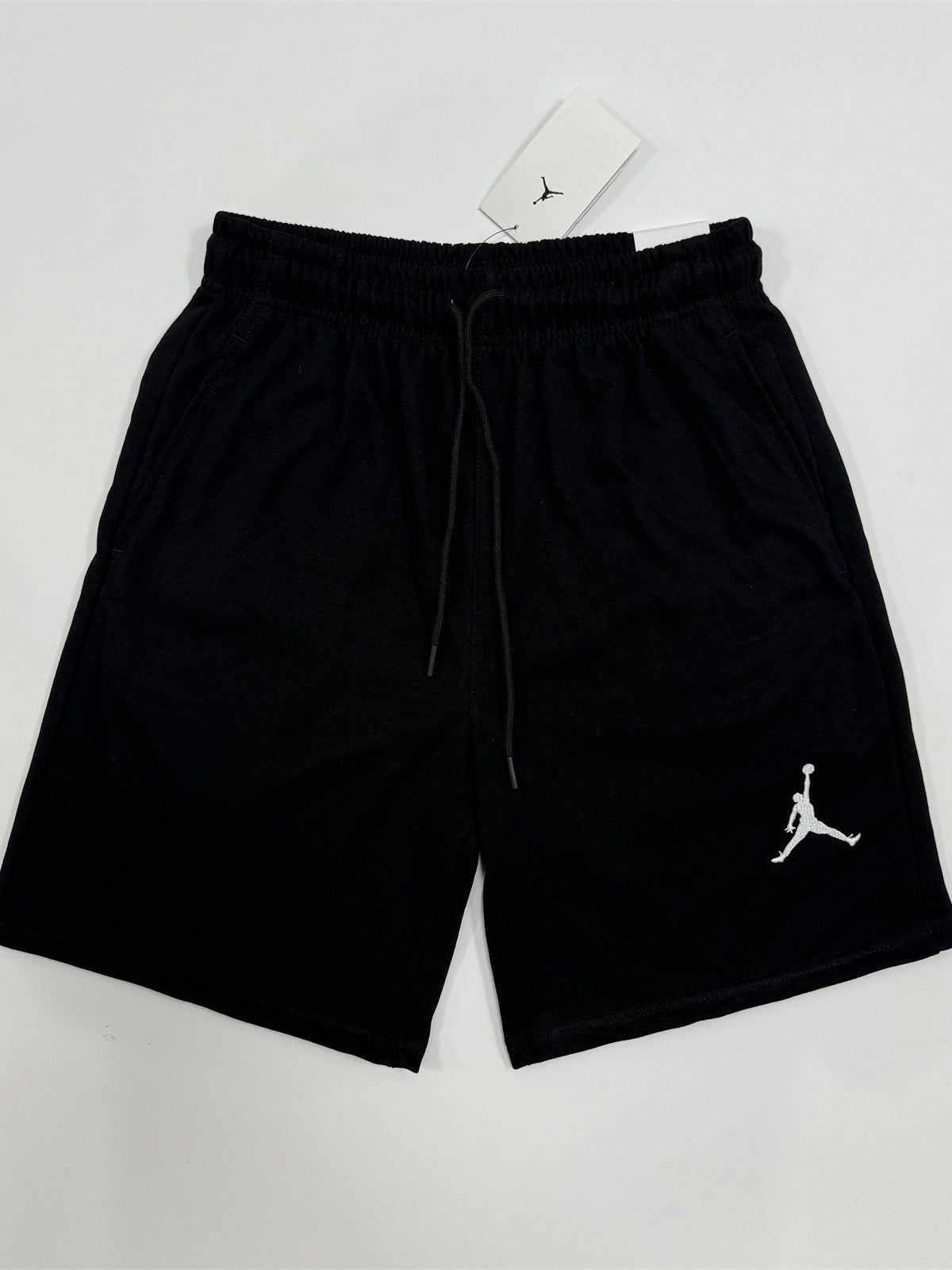 High-end Pure Cotton Summer Lightweight Straight Embroidered Printed Casual Pants Sports Pants AJ Flying Logo Versatile Five-point Pants