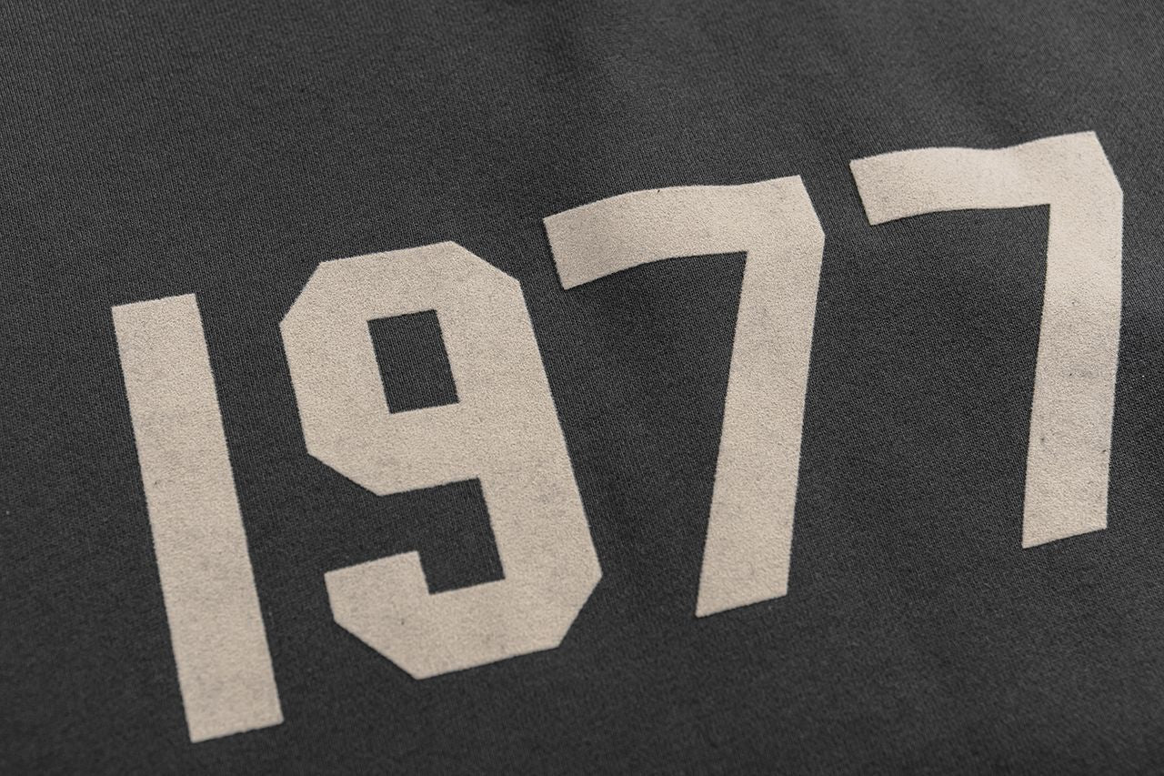 2025 New FFOG 1977 Flocked Print Digital High Street European and American Style Sweatshirt Loose Casual Pants Unisex Set