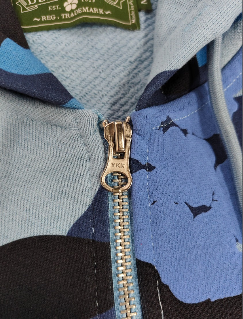 DENIM TEARS Gemstone Kapok Hoodie Trendy Brand Casual Zipper Jacket Hooded Sweatshirt