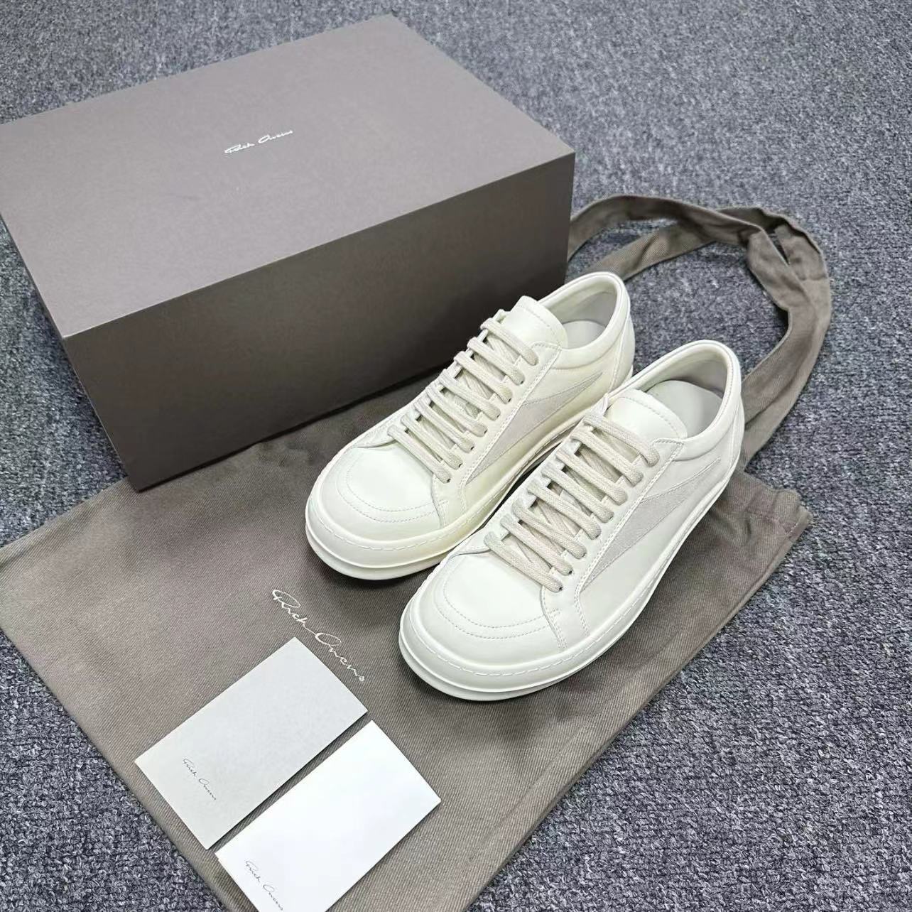 GMAbcd RICK Original Main Line New Leather Surface OWENS High Street Low-top Niche Shoes