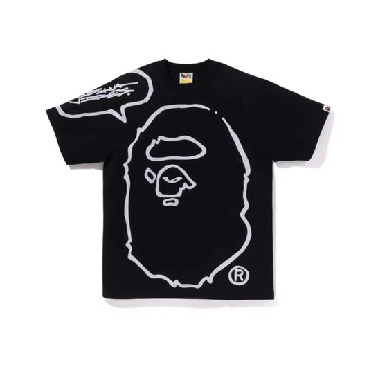 Men's streetwear brand short sleeve t-shirt with vibrant graffiti print and loose fit in pure cotton