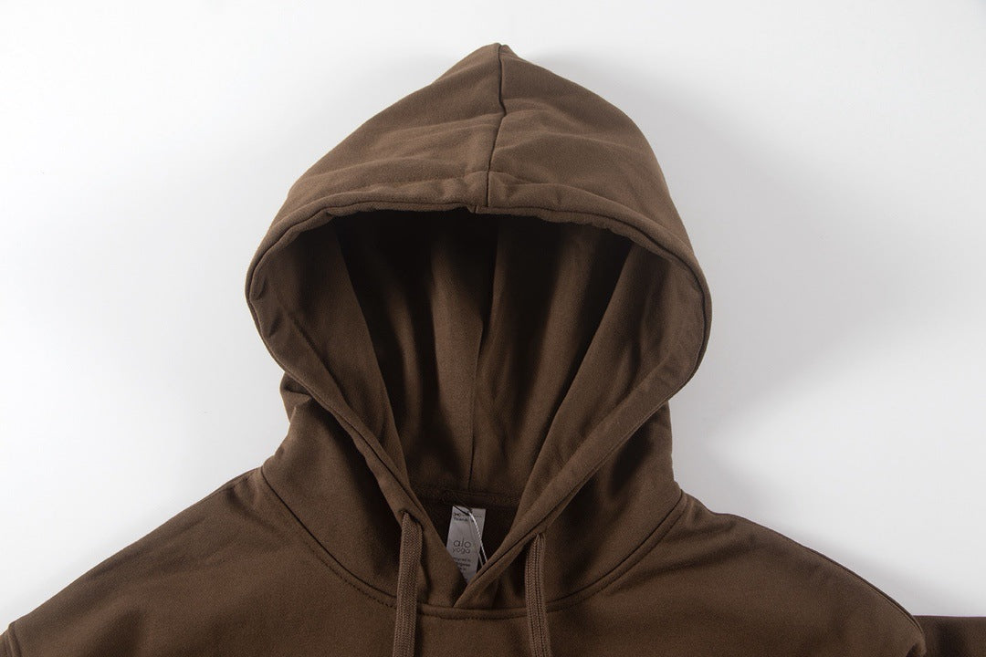 A-L-O Heavyweight Sweatshirt Loose Terry Warm Hoodie Zipper Casual Hooded Jacket