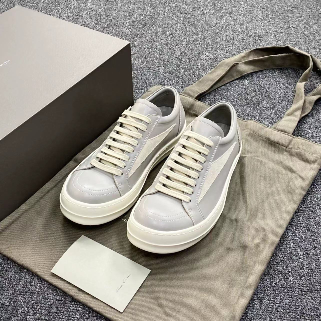 GMAbcd RICK Original Main Line New Leather Surface OWENS High Street Low-top Niche Shoes