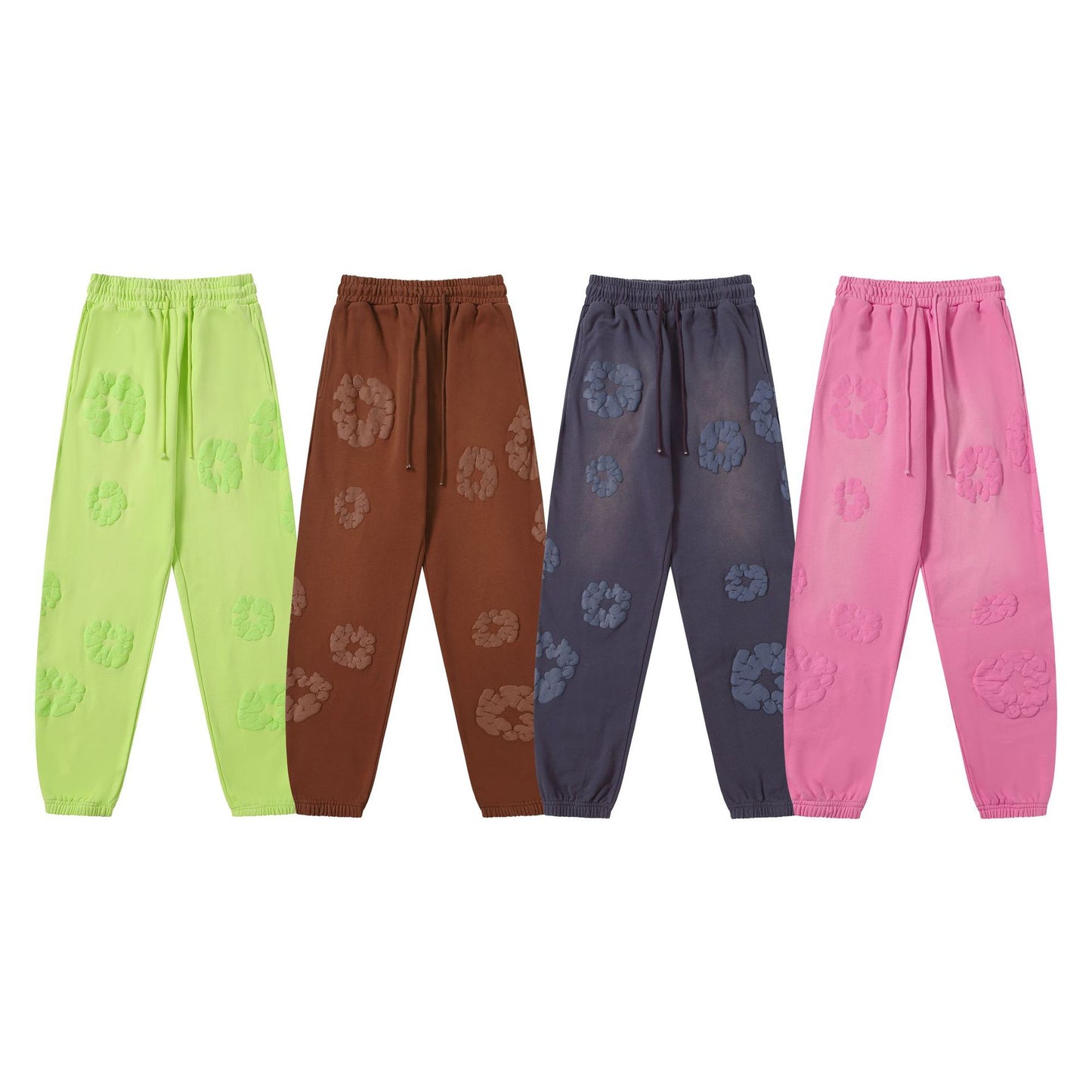 Kapok Foam Hoodie Unisex High Street Washed Terry Heavyweight Sweatshirt Set