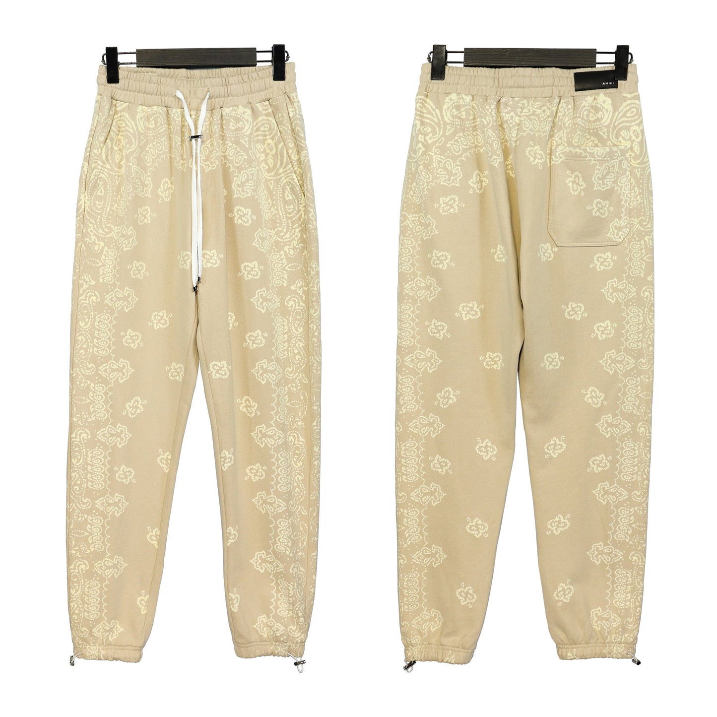 Hooded Sweatshirt Cashew Hoodie Floral Loose Pants Unisex Retro Sports Set Casual Pants Trend