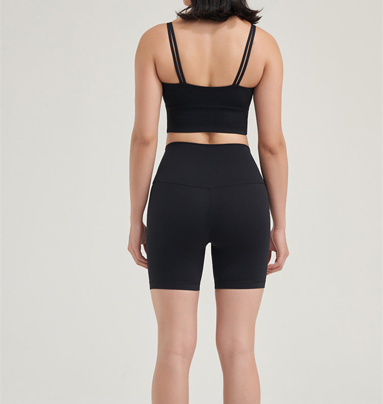 Women's Yoga Shorts Sports High Waist Tight Peach Bum Lift Shorts Cycling Fitness Pants Lulu Same Style Shorts