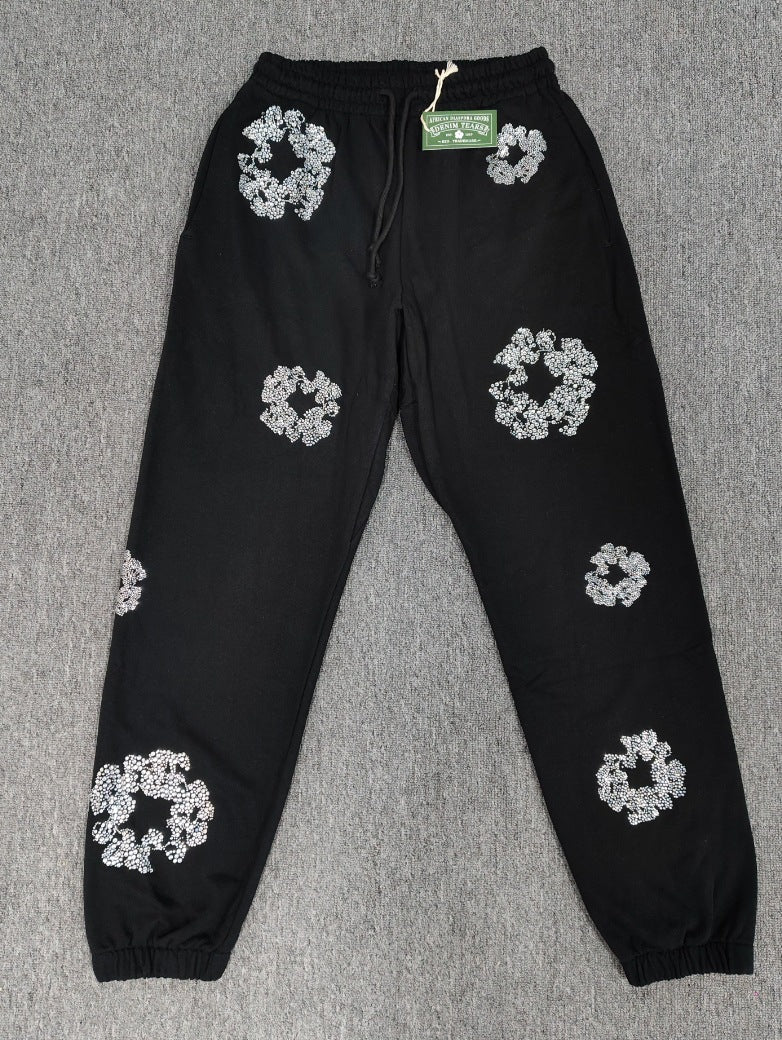 GMabcd Denim Tears Sweatshirt Main Line Kapok Rhinestone Casual Long Pants Hoodie Jacket Men