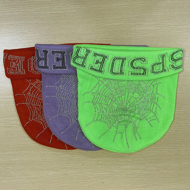 GMabcd Men and Women Couple Style Rhinestone Knitted Woolen Cold Hat All-match Hip-hop Hat