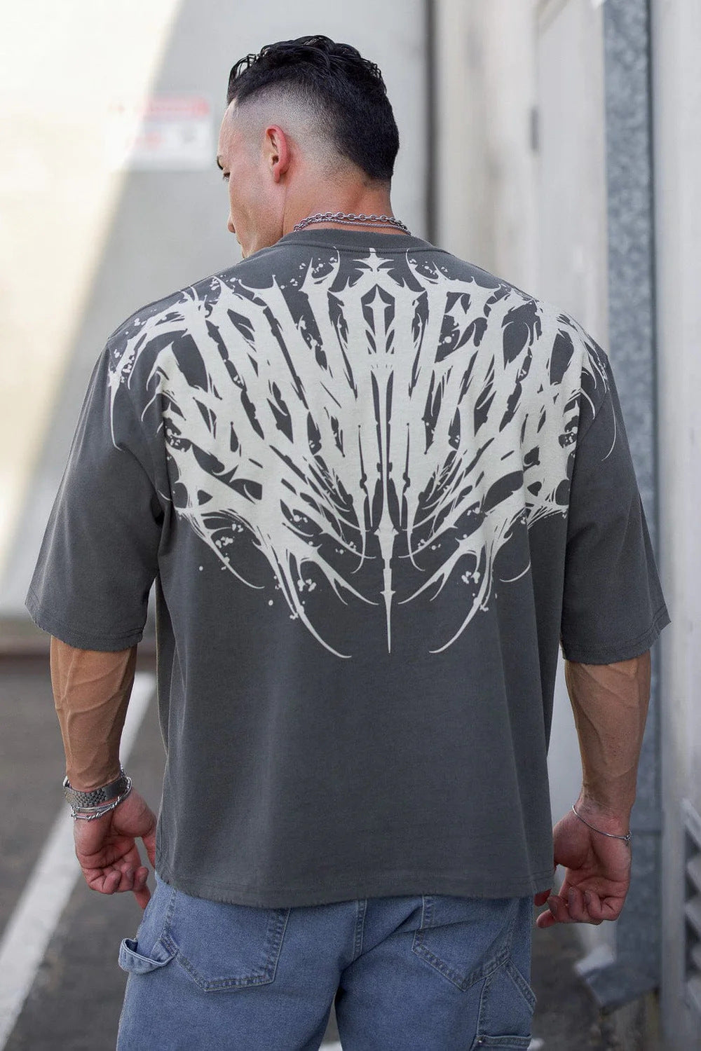 YOUN-GL& American Style New Men's T-Shirt Summer Casual Loose Trendy Brand Printed Cotton Short Sleeve Sports T-Shirt