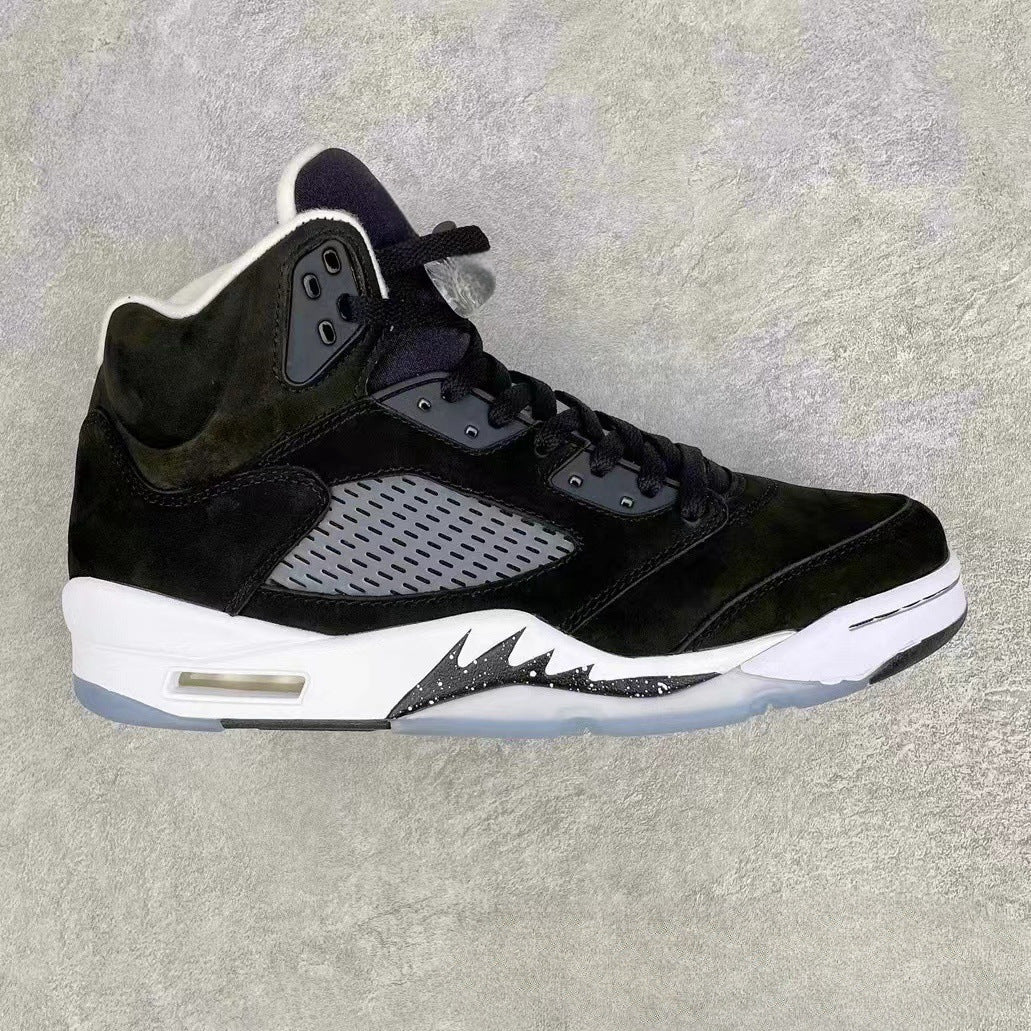 GMabcd-AJ5 High High-Top Basketball Shoes Buckle Broken Rukawa Kaede White Cement Ice Blue Low-Top Cushion Men and Women Sneakers