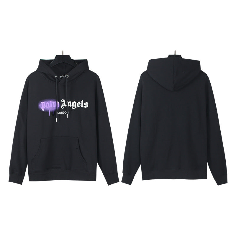 Gmabcd New Spray Paint Graffiti City Letter Logo Printing Terry High Street Couple Hooded Sweater