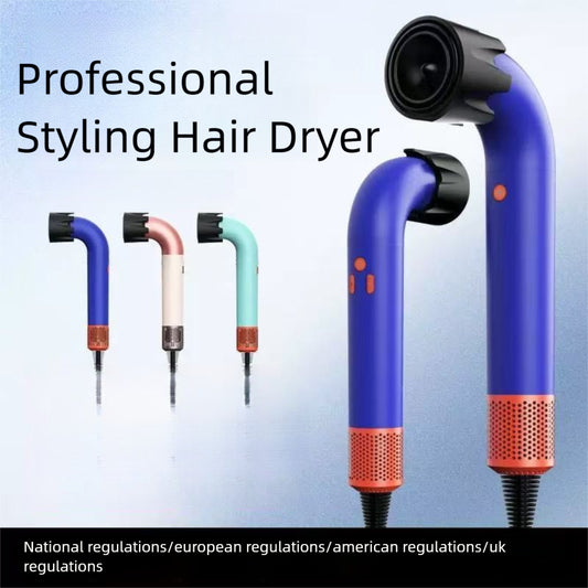 New R-Type Elbow Hair Dryer Travel Portable Bladeless Hair Dryer Household Anion High-Speed Hair Dryer HD-18