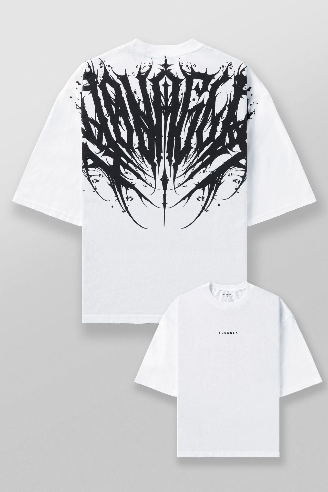 YOUN-GL& American Style New Men's T-Shirt Summer Casual Loose Trendy Brand Printed Cotton Short Sleeve Sports T-Shirt