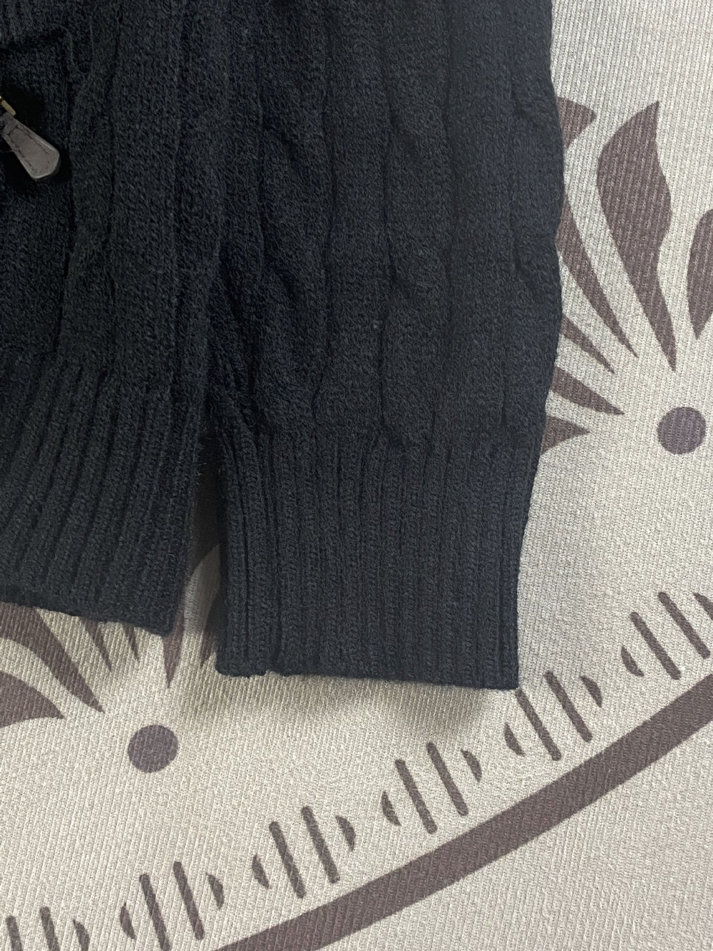 RL Raff Pony Label Autumn Winter Warm Cable Knit Zipper Sweater Cardigan Women Embroidered Cable Cardigan Men