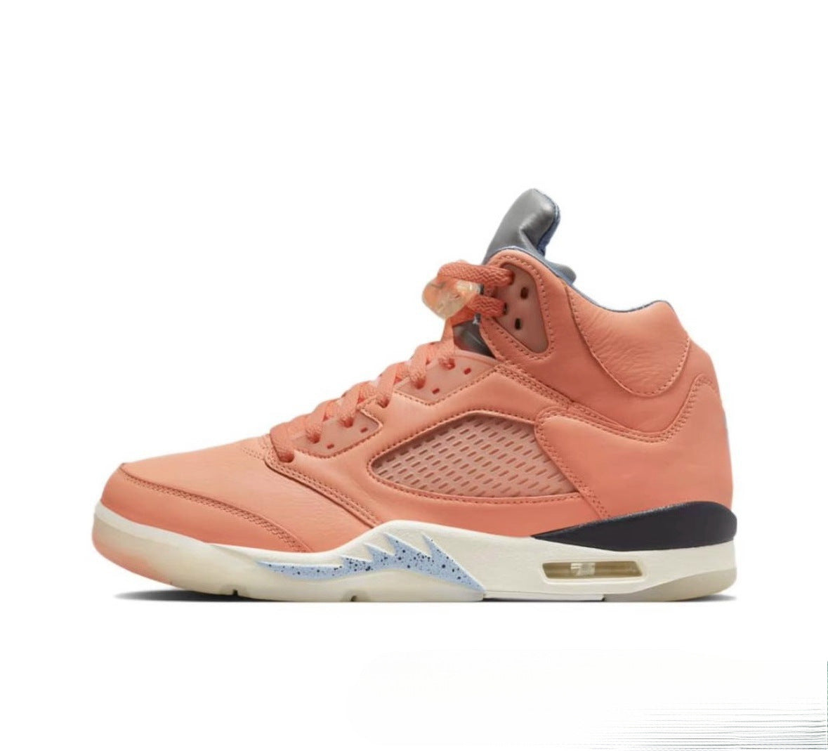 GMabcd-AJ5 High High-Top Basketball Shoes Buckle Broken Rukawa Kaede White Cement Ice Blue Low-Top Cushion Men and Women Sneakers