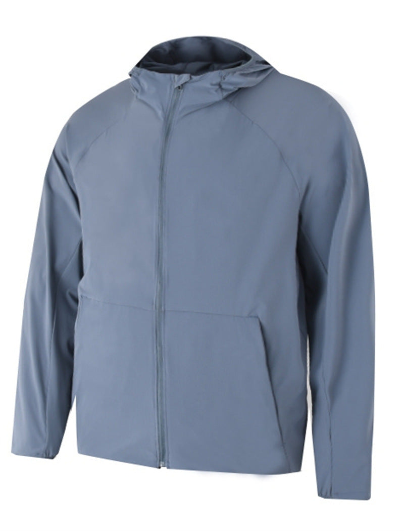 Pace Breaker Men's Summer Skin Jacket LU-LU Lightweight Men's Outdoor Sun Protection Hooded Windbreaker