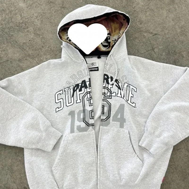 Zipper Cardigan 2025 New Style 1994 English Print National Trend Treasure Boy Hoodie