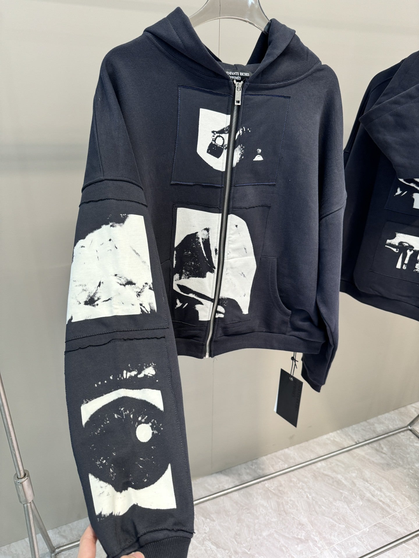 High-Quality ERD Melancholy Rich Second Generation Hooded Sweatshirt Washed Vintage Distressed Jacket Autumn Winter Zipper Coat